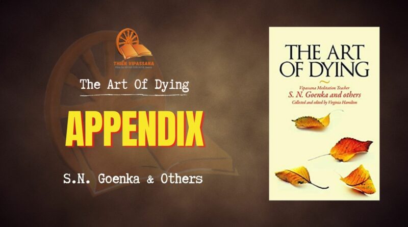THE ART OF DYING - APPENDIX