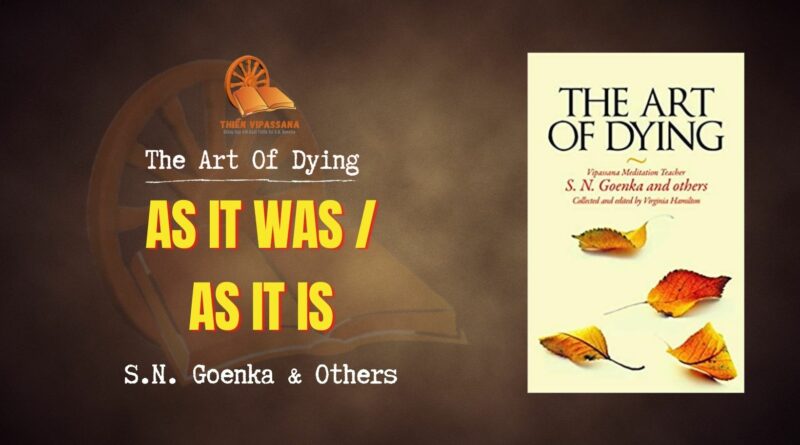 THE ART OF DYING - AS IT WAS/ AS IT IS