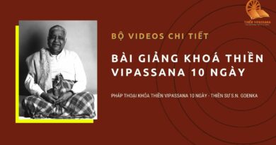 BỘ VIDEOS CHI TIẾT BÀI GIẢNG KHOÁ THIỀN VIPASSANA 10 NGÀY - S.N. GOENKA