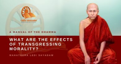 A MANUAL OF THE DHAMMA - WHAT ARE THE EFFECTS OF TRANSGRESSING MORALITY? - LEDI SAYADAW