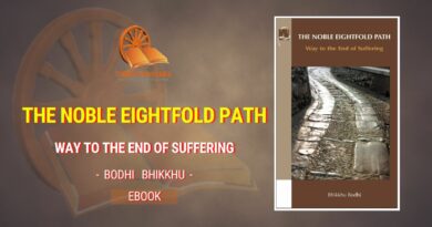 THE NOBLE EIGHTFOLD PATH - WAY TO THE END OF SUFFERING - BODHI BHIKKHU